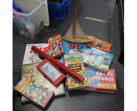 Collection of vintage games, Buccaneer, Chad Valley Snakes and Ladders, Ludo, Risk, Go etc  