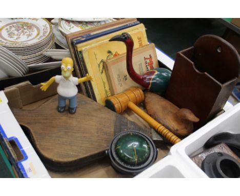 Gavel, bellows, compass, books etc 