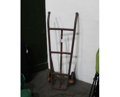 A vintage style metal sack barrow