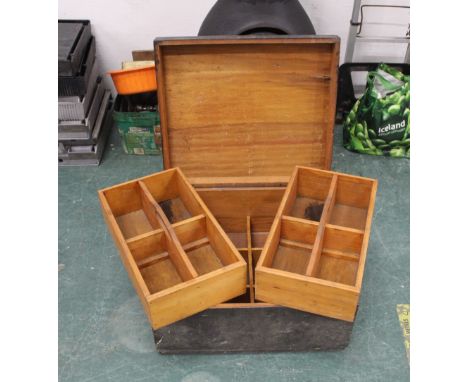 Vintage wooden toolbox 