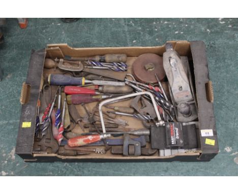 Hand tools, screwdriver, drills, files, plane etc 