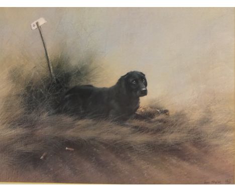 Labrador with Pheasant, limited edition colour print No.66/150 signed in pencil by John Naylor (British 1960-) 30cm x 43cm