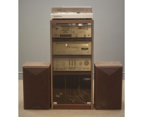 Marantz vintage hi-fi system, including TT2000 record player, SD 3000 cassette deck, SJ300 am/fm tuner and PM400 amplifier, h