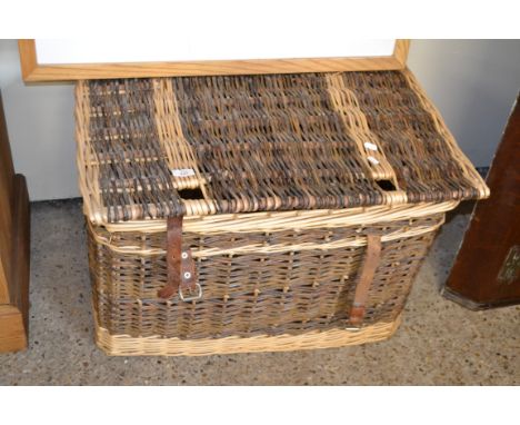 LARGE WICKER HAMPER, WIDTH APPROX 75CM