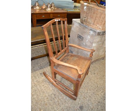 EARLY 20TH CENTURY WOODEN STICK BACK CARVER CHAIR (A/F)