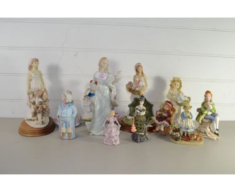 CERAMIC FIGURES OF GIRLS, SOME BY PAST TIMES