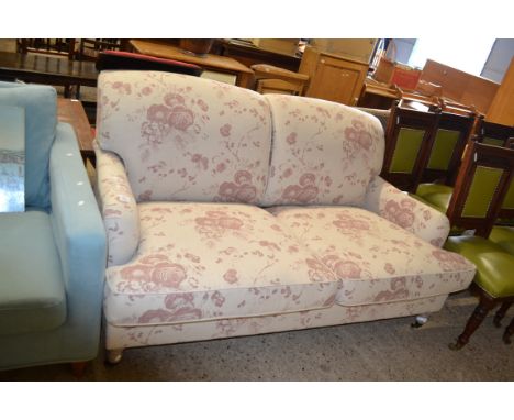 MODERN NEPTUNE TWO SEATER FLORAL SOFA, LENGTH APPROX 175CM