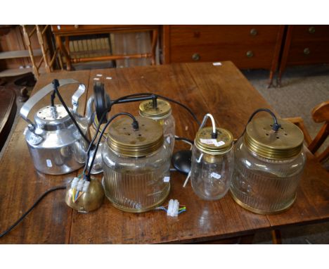 COLLECTION OF VARIOUS INDUSTRIAL TYPE LIGHT FITTINGS
