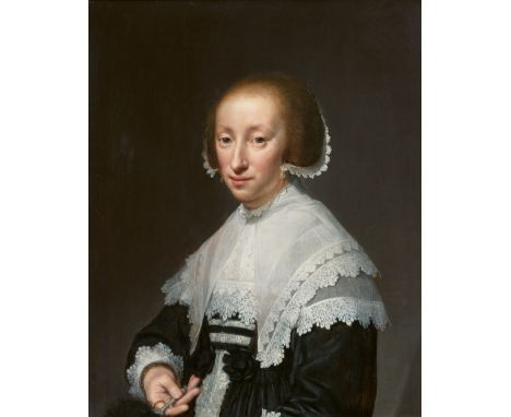 Jan Anthonisz. van Ravesteyn, Bildnis einer Dame der De Pinto-FamilieÖl auf Holz. 69 x 56 cm.Datiert und bezeichnet oben rech