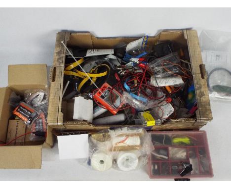 Various cables, tools, cycling accessories and other.