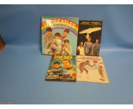 THE BEATLES A ILLUSTRATED RECORD BY ROY CARR AND TONY TYLER 1978 FIRST EDITION, TOGETHER WITH TWO STAR TREK ANNUALS AND A HAR