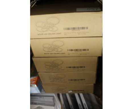 FIVE SOLDE LED CEILING LIGHT FITTINGS (NEW, UNOPENED)