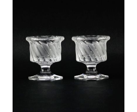 Lalique France "Smyrne" Crystal Cigarette Lighter Holder. Signed. Good condition. Measures 3" H x 2-1/2" W. Shipping $28.00 (