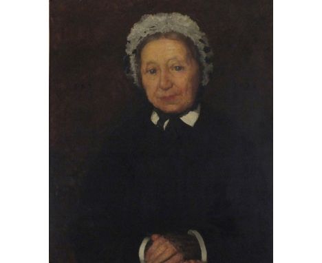 Henry Scott TUKE (1858-1929) Oil on canvas Portrait of Mrs Thomas Dash of Falmouth Signed with initials & dated 1878 23.25” x