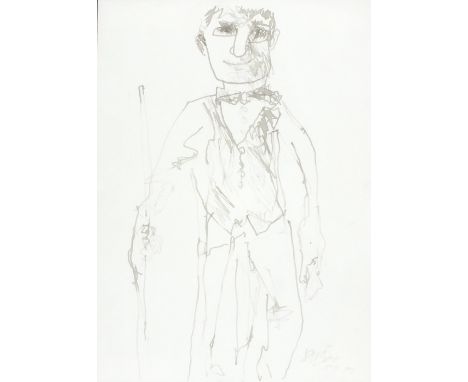 * Julian DYSON (1936-2003) Ink drawing Portrait of Snooker player Ronnie O’Sullivan Signed and dated 04.(20)00 16.5” x 11.5” 