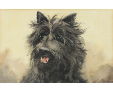 L* FRASER Watercolour Portrait of a Cairn Terrier 6.25” x 9.25” (16cm x 23.5cm)