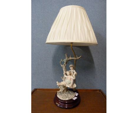 An Italian B. Merli table lamp 