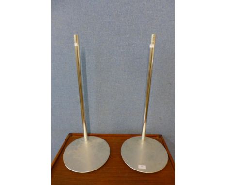 A pair of Bang &amp; Olufsen chrome speaker stands 