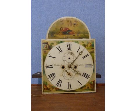 A 19th Century 8-day longcase clock movement and dial 