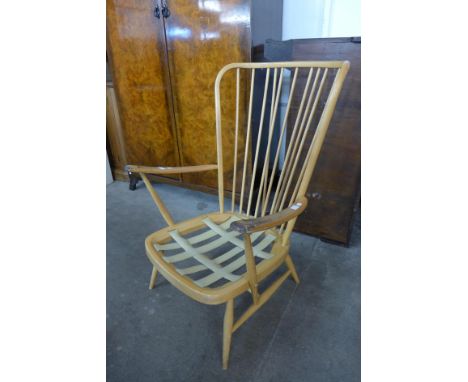 An Ercol Blonde beech Windsor armchair 