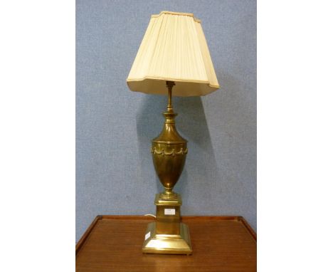 A Neo-Classical style brass table lamp 