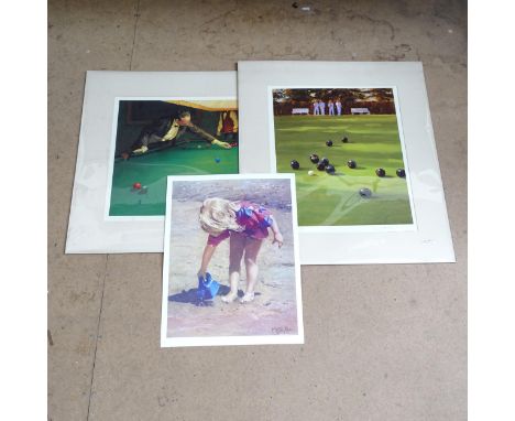 A collection of limited edition coloured prints and pictures, including Graham Petley etc 