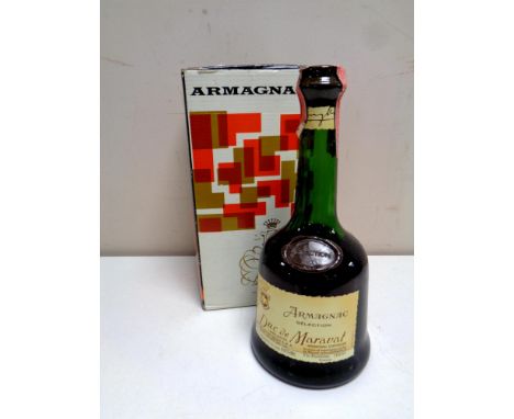 A vintage bottle of Duc De Maravat Armagnac 70cl, sealed in original box  