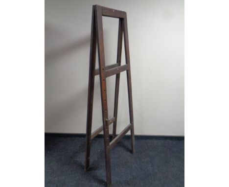 A folding vintage artist's easel 