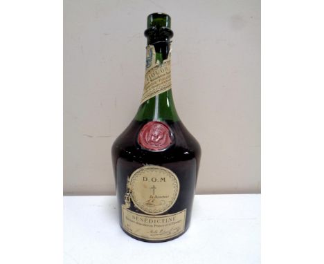 A vintage bottle of DOM Benedictine liqueur, sealed  