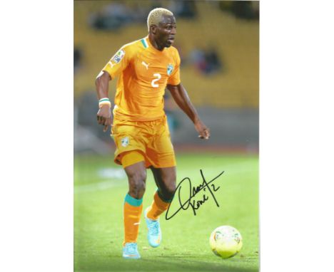 Football Arouna Koné signed 12x8 colour photo pictured while playing for the Ivory Coast. Arouna Koné (born 11 November 1983)