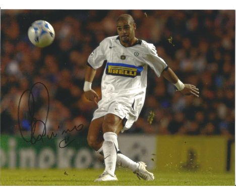 Football Adriano signed 10x8 colour photo pictured while playing for Inter Milan in Italy. Adriano Leite Ribeiro (born Februa