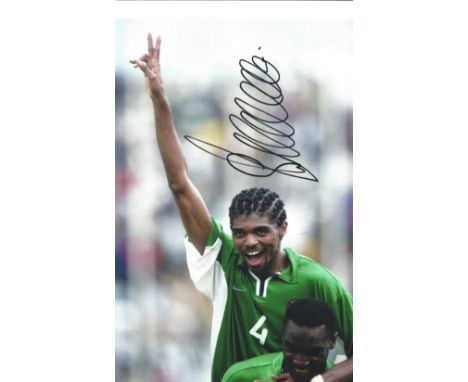 Football Nwankwo Kanu signed 12x8 colour photo pictured while playing for Nigeria. Nwankwo Kanu OON (born 1 August 1976) is a