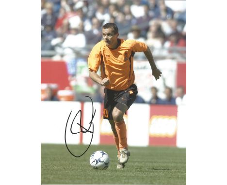 Football Phillip Cocu signed 10x8 colour photo picture while playing for Holland. Phillip John-William Cocu (born 29 October 