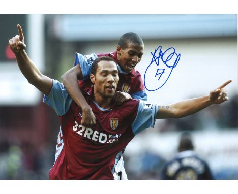 Football Ashley Young signed 16x12 colour photo pictured during his playing days with Aston Villa. Good condition. All autogr