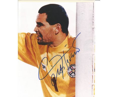 Football José Luis Chilavert signed 12x8 colour photo pictured playing for Paraguay. José Luis Félix Chilavert González born 