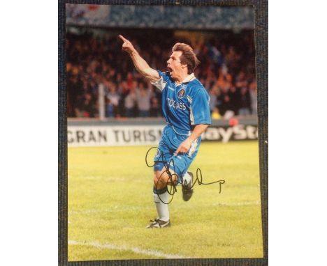 Football Gianfranco Zola signed 16x12 colour photo pictured while playing for Chelsea. Good condition. All autographs come wi