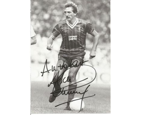 Football Alan Kennedy signed black and white magazine photo pictured playing for Liverpool. Good condition. All autographs co