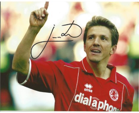 Football Juninho Paulista signed 10x8 colour photo pictured during his time with Middlesbrough in England. Osvaldo Giroldo Jú