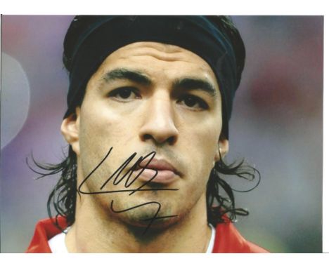 Football Luis Suarez signed 8x6 colour photo. Luis Alberto Suárez Díaz born 24 January 1987) is a Uruguayan professional foot