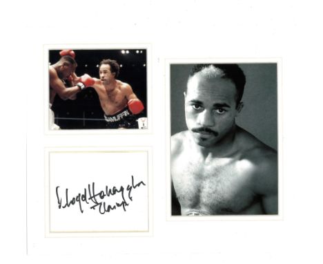 Boxing Lloyd Honeyghan 12x10 mounted signature piece includes signed album page and two photos, Lloyd Honeyghan (born 22 Apri