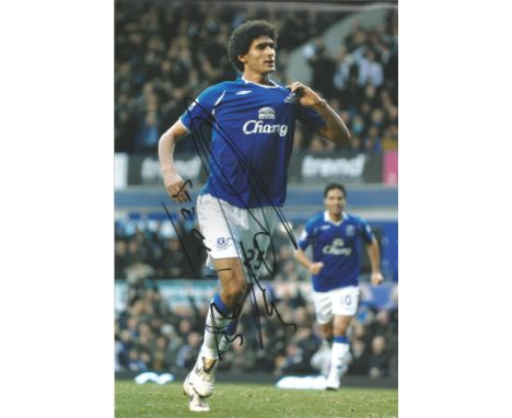 Football Marouane Fellaini signed 12x8 colour photo pictured while playing for Everton. Marouane Fellaini-Bakkioui (born 22 N