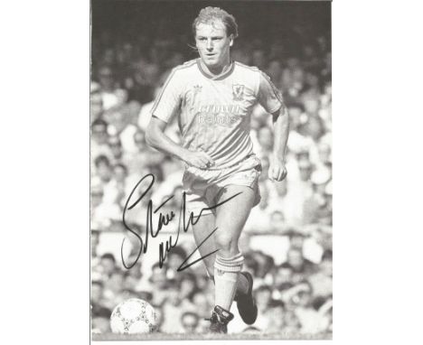 Football Steve McMahon signed 12x8 black and white magazine photo pictured while playing for Liverpool. Good condition. All a