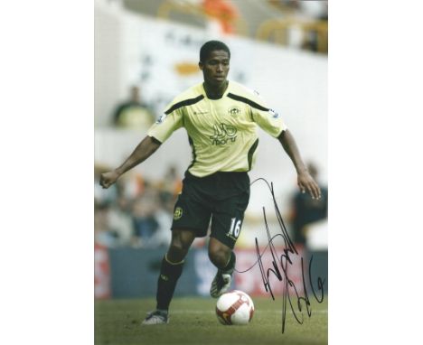 Football Antonio Valencia signed 12x8 colour photo pictured while playing for Wigan Athletic. Luis Antonio Valencia Mosquera,