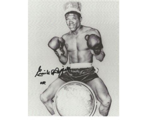 Boxing Emile Griffith signed 10x8 black and white photo. Emile Alphonse Griffith (February 3, 1938 - July 23, 2013) was a pro