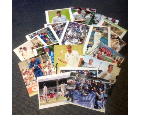 Cricket collection 41 fantastic unsigned 10x8 colour photos featuring legends of English cricket includes Michael Vaughan, St
