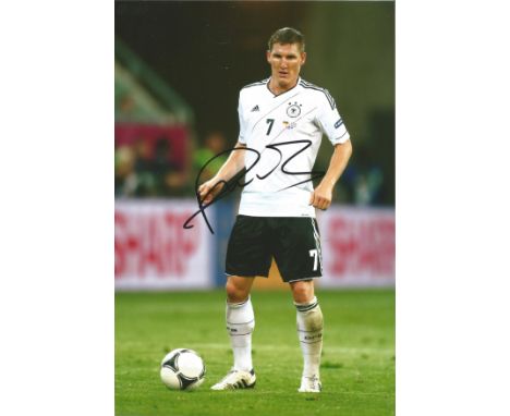 Football Bastian Schweinsteiger signed 12x8 colour photo pictured in action for Germany. Bastian Schweinsteiger: born 1 Augus