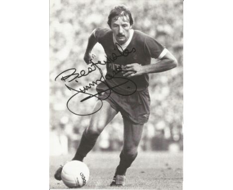 Football Jimmy Case signed 12x8 black and white magazine photo pictured playing for Liverpool. Good condition. All autographs