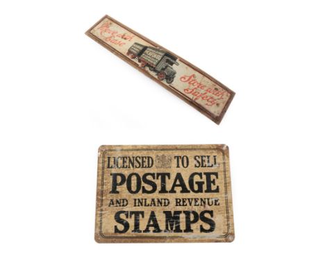 A Pickfords Advertising Tin Sign, inscribed Moved with Ease, Store with Safety and with a Pickford's van and trailer, 11.5cm 