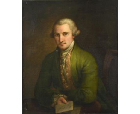 Follower of Sir Joshua Reynolds PRA (1723-1792) Portrait of a gentleman, traditionally identified as Dr Philip Hayes, half le