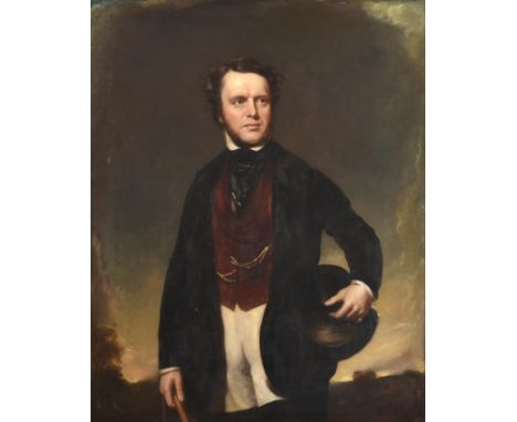 Attributed to Sir John Watson Gordon (1790-1864)  Portrait of Alexander Graham, three quarter length, in riding dress  Oil on